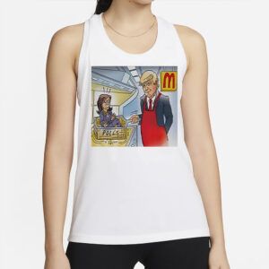 Trump vs. Kamala: The Political Cook-Off on Your McDonald's Shirt 6 Trump Is Cooking Kamala In The Polls McDonald’s Shirt2