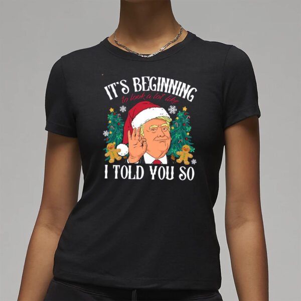 Trump It's Beginning To Look A Lot Like To Told You So Png, Santa Trump 2024 Shirt3