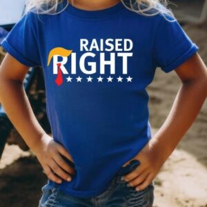 Patriotic Trump Kids T-Shirt: Raise Right Kids with Republican Pride 4 Trump Kids T Shirt Raised Right Kids Toddler Youth T Shirt Republican Donald Trump Patriotic Shirt Trump 2024 MAGA Trump Kids Shirt1
