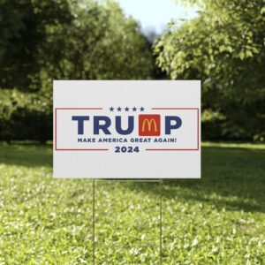 Trump MAGADonald's 2024: Show Your Support with Our Yard Sign 7 Trump MAGADonald's 2024 Yard Sign US