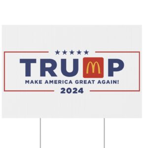 Trump MAGADonald's 2024: Show Your Support with Our Yard Sign 6 Trump MAGADonald's 2024 Yard Signs