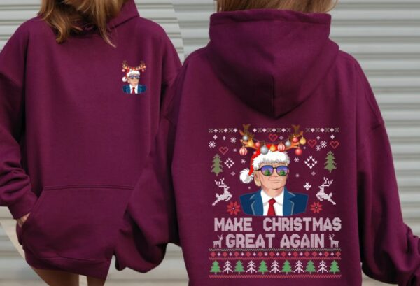 Trump Make Christmas Great Again Sweatshirt, Xmas Trump Comfort Colors T-Shirt, Santa Trump Shirt , Trump Support Christmas Tee3