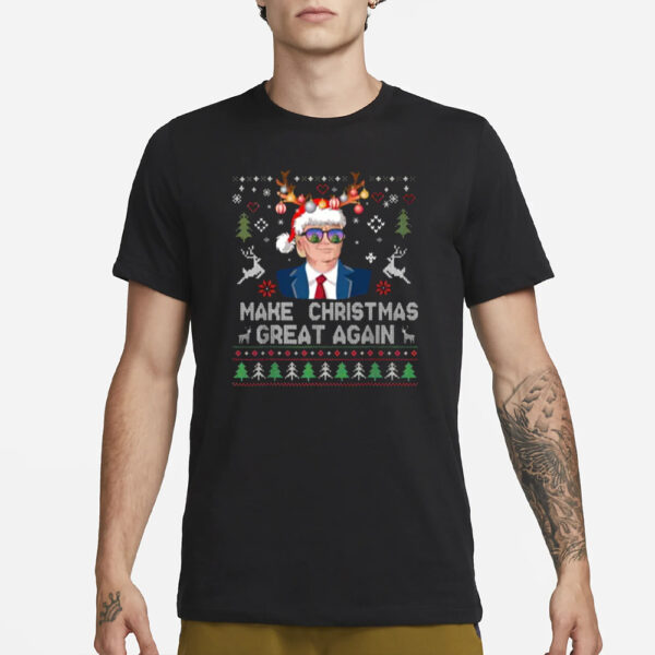 Trump Make Christmas Great Again Sweatshirt, Xmas Trump Comfort Colors T-Shirts2