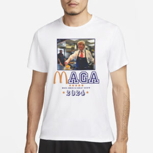 MAGA Statement Tee: Show Your Support with Trump's McDonalds Shirt 5 Trump McDonalds MAGA shirt for Men Political Statement Graphic Tee, men shirts1