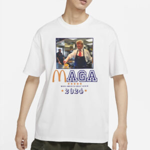 MAGA Statement Tee: Show Your Support with Trump's McDonalds Shirt 7 Trump McDonalds MAGA shirt for Men Political Statement Graphic Tee, men shirts3