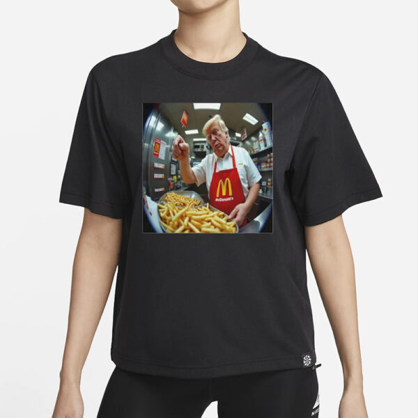 Trump, McDonalds, V-Neck Tee, Unisex Jersey Shirt, Quirky Humor Gift, Foodie Apparel, Casual Wear, Great for Foodies1