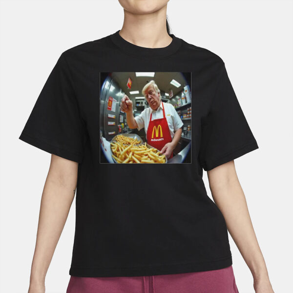 Trump, McDonalds, V-Neck Tee, Unisex Jersey Shirt, Quirky Humor Gift, Foodie Apparel, Casual Wear, Great for Foodies2