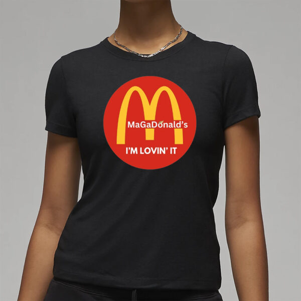 Trump Mcdonalds Shirt Funny Trendy MAGA Lovin' It Trump Mcdonald Election 2024 Pennsylvania Trump Merch Christmas Republican Gift Trump Tee3