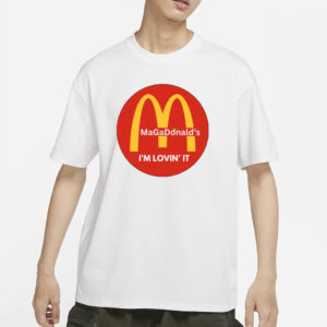 MAGA Lovin' It: The Ultimate Trump McDonald's Shirt for Patriots 7 Trump Mcdonalds Shirt Funny Trendy MAGA Lovin' It, men shirt3
