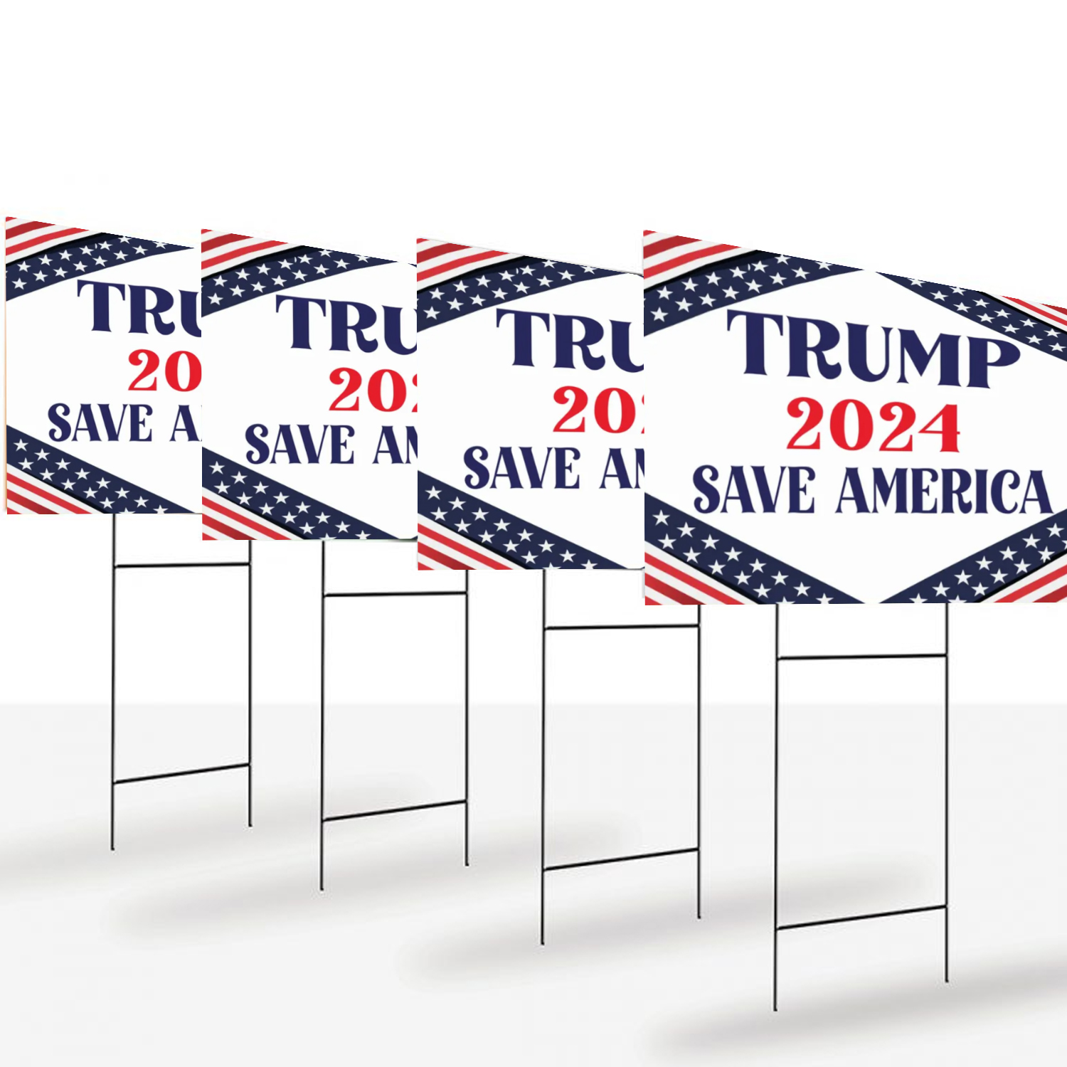 Trump 2024: Save America Yard Sign for Election Victory 8 Trump Save America Yard Sign, Election 2024, Political Yard Sign