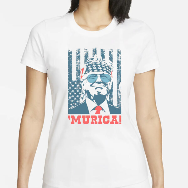 Trump Shirt American Flag Team 'Murica MAGA Memorial Day Patriotic USA Merica Mens 4th of July T-shirts1