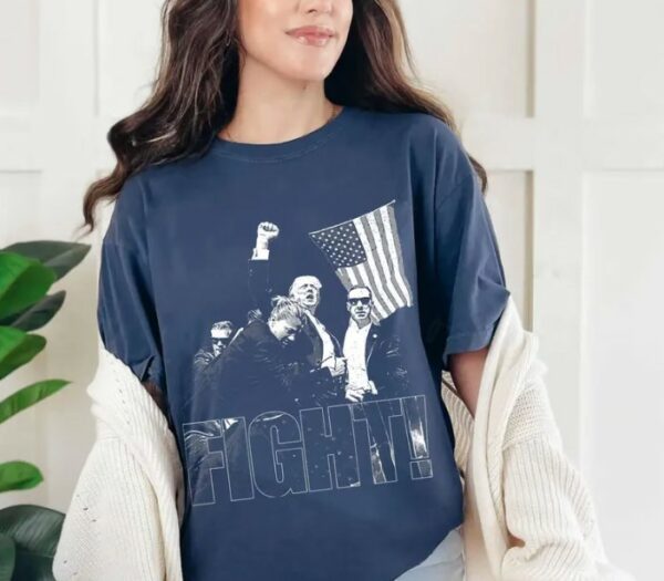 Trump Shirt, Donald Trump Fight Shirt, Trump 2024 TShirt, Trump Assassination Shirts, Trump Shirt Men Women, Comfort Colors Unisex Shirt3