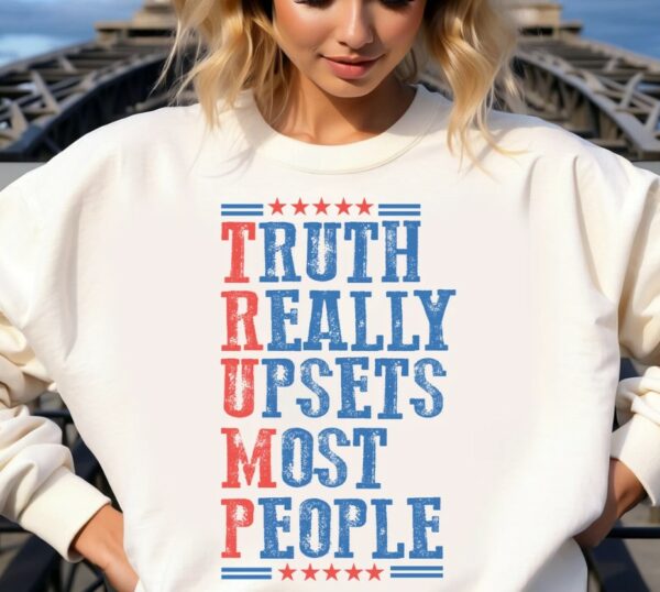 Trump Sweatshirt, 2024 Vote for Trump Hoodie, Election for United State President Unisex Long Sleeves, Truth Trump Republican Sweater