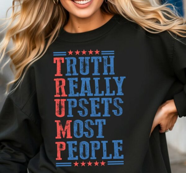 Trump Sweatshirt, 2024 Vote for Trump Hoodie, Election for United State President Unisex Long Sleeves, Truth Trump Republican Sweater1