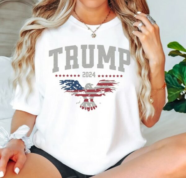 Trump T-Shirt, MAGA 2024, American Flag Shirt, Patriot T Shirt, Pro America Tee, Trump 2024 Shirt, Republican Gift, Comfort Colors® Shirt