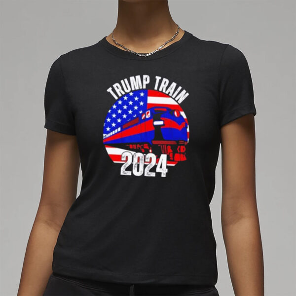 Trump Train 2024 USA flag shirt3