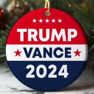 Trump 2024 Christmas Ornament: Festive Republican Xmas Tree Decor 4 Trump Vance 2024 Christmas Ornament, Trump For President Holiday Ornament, Republican Xmas Tree Decor, Donald Trump Bauble1
