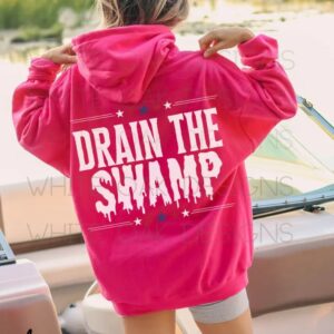 Trump 2024: Drain the Swamp, Make America Great Again Hoodie 7 Trump Vance 2024 Drain The Swamp MAGA Trump Hoodie Patriot Sweatshirt Trump Merch Make America Great Again Donald Trump 2024 Election Shirt3