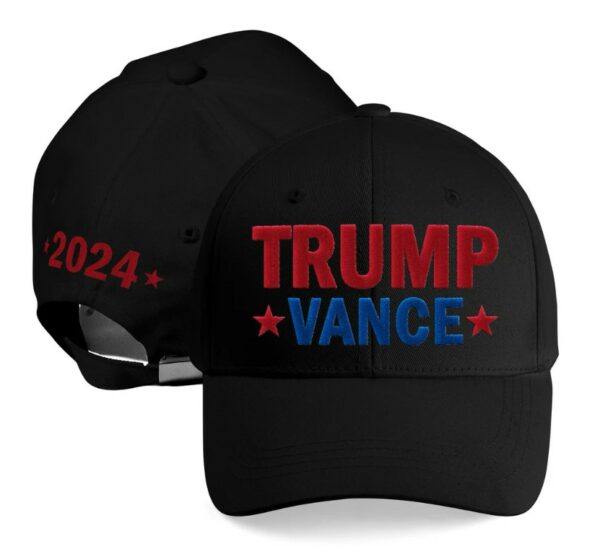 Trump Vance 2024 Front and Back Embroidered Hat, Donald Trump 2024 Campaign Caps, Trump For President, MAGA Patriots Hat2