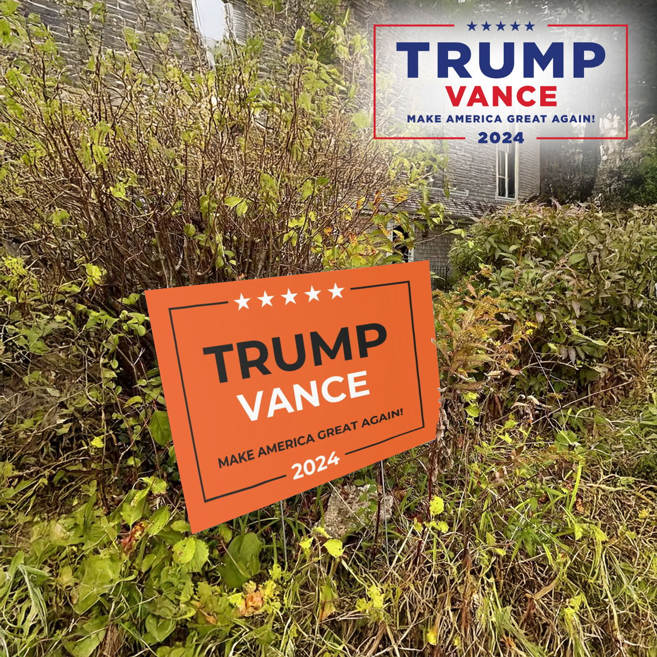 Trump Vance 2024: Spooky Halloween Lawn Sign for Political Enthusiasts 8 Trump Vance 2024 Halloween lawn Yard Sign