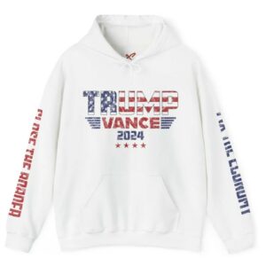 Trump Vance 2024 Hoodie - Soft and Comfy, MAGA Patriotic Apparel - Luxurious Pull String Hoodie, President Trump Shirt, Republican Gift1