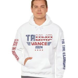 Trump Vance 2024 Hoodie - Soft and Comfy, MAGA Patriotic Apparel - Luxurious Pull String Hoodie, President Trump Shirt, Republican Gift2