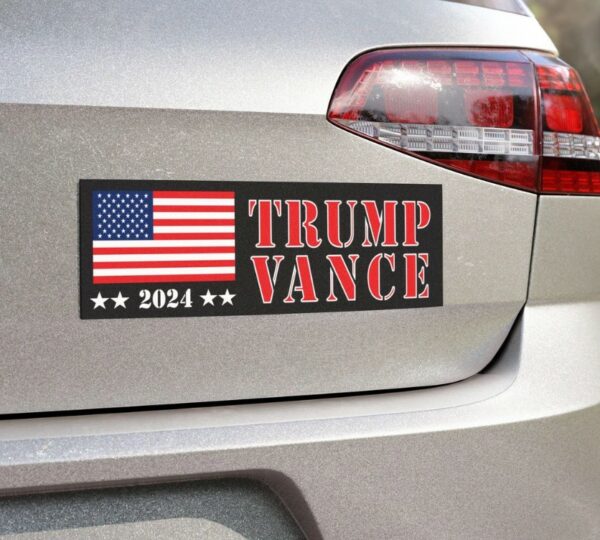 Trump Vance 2024 Magnetic Bumper Sticker, 45 47, Magnet,Take America Back, Make America Great Again -Black-