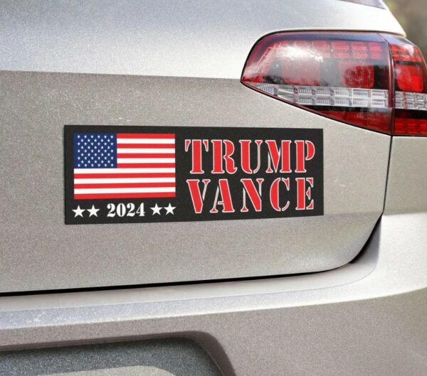 Trump Vance 2024 Magnetic Bumper Sticker, 45 47, Magnet,Take America Back, Make America Great Again -Black-1