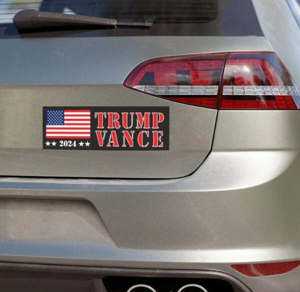 Trump Vance 2024 Magnetic Bumper Sticker, 45 47, Magnet,Take America Back, Make America Great Again -Black-2