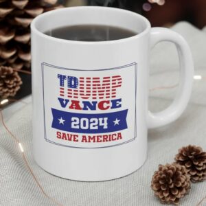 Trump Vance 2024 Mug: MAGA Republican Coffee Cup, Trump Supporter Gift, Conservative Merchandise 5 Trump Vance 2024 Mug – MAGA Republican Coffee Mug, Trump Supporter Gift, Save America Ceramic Cup, Conservative Trump Merchandise1