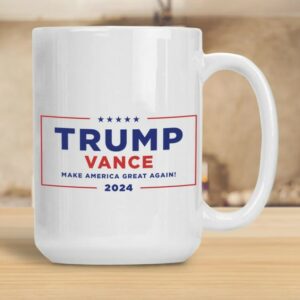 Trump Vance 2024 Mugs: Official Campaign Logo Republican Nominees 6 Trump Vance 2024 Mugs - Your Choice of 11oz or 15oz Mugs with Official LOGO and Campaign Logo Republican Nominee Donald J Trump - JD Vance2
