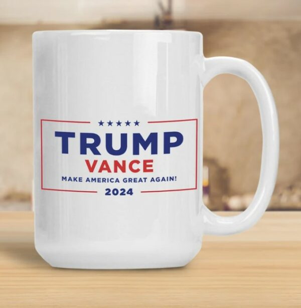 Trump Vance 2024 Mugs - Your Choice of 11oz or 15oz Mugs with Official LOGO and Campaign Logo Republican Nominee Donald J Trump - JD Vance2