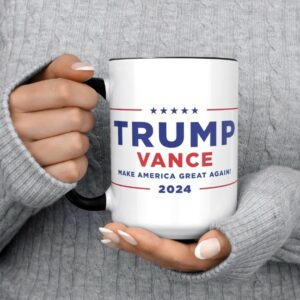 Trump Vance 2024 Mugs: Official Campaign Logo Republican Nominees 7 Trump Vance 2024 Mugs - Your Choice of 11oz or 15oz Mugs with Official LOGO and Campaign Logo Republican Nominee Donald J Trump - JD Vance3