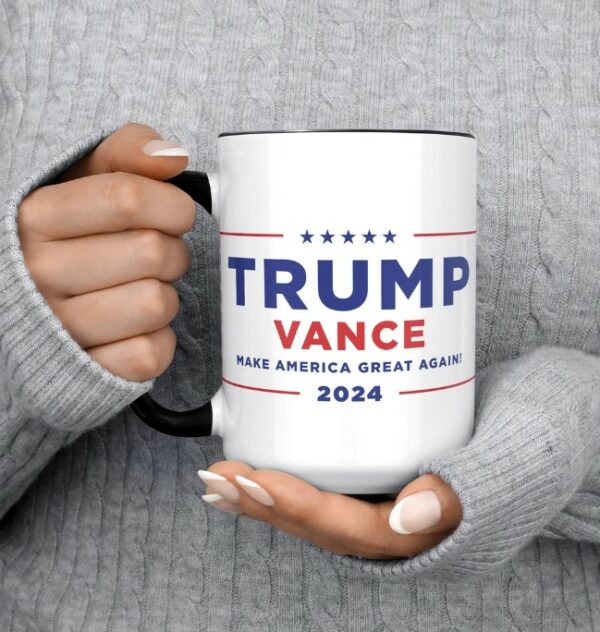 Trump Vance 2024 Mugs - Your Choice of 11oz or 15oz Mugs with Official LOGO and Campaign Logo Republican Nominee Donald J Trump - JD Vance3