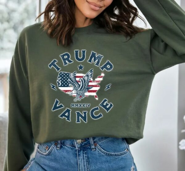 Trump Vance 2024 Sweatshirt, Vice President JD Vance Hoodie, Trump Fight Sweatshirt, President Donald Trump and JD Vance Republican3