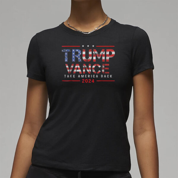 Trump Vance 2024 Take America Back Vintage Patriotic Men's T-shirt Back Print3