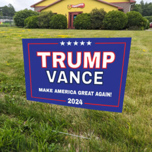 Trump Vance 2024 Yard Sign: Show Your Support for Trump and Vance 5 Trump Vance 2024 Yard Sign, Donald Trump President JD Vance Yard Sign1