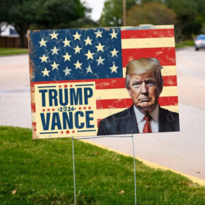Show Your Support: Trump Vance 2024 Yard Sign for Election 6 Trump Vance 2024 Yard Sign, Election Support Sign2