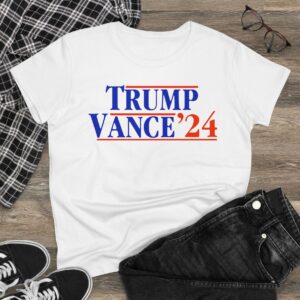 Trump Vance '24: Retro Women's T-Shirt for Patriotic Style 5 Trump Vance '24 Retro Women's TShirt