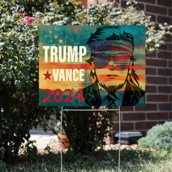 Trump & Vance Campaign Signs 2024, Pro-Trump Digital Yard Sign3