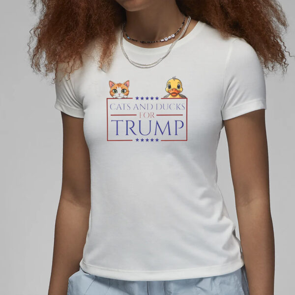 Trump Vance Election Tee Republican Rally, Trump Harris Debate, Funny Trump Shirt, Cats and Ducks for Trump Shirt3