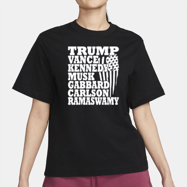 Trump Vance Kennedy Musk Gabbard Carlson Ramaswamy Shirt, Save America 2024 Comfort Colors2