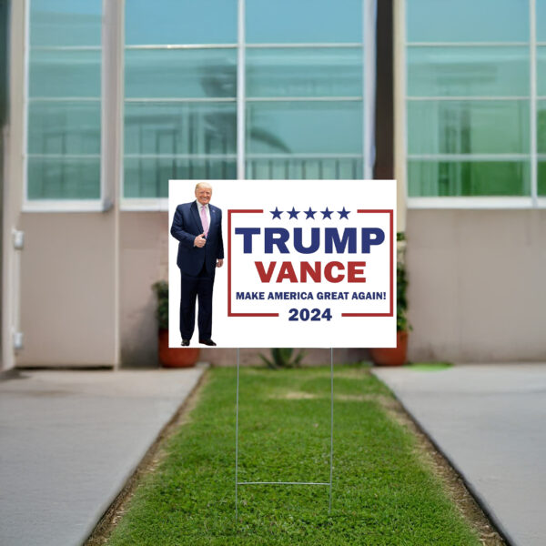 Trump Vance MAGA Yard Sign USA