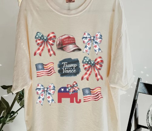 Trump Vance Patriotic Coquette Bow Shirt, Comfort Colors™ T-Shirt, MAGA Women's Tee, Trump Supporter Gift, Trump Girl, Take Back America Tee 9 Trump Vance Patriotic Coquette Bow Shirt, Comfort Colors™ T-Shirt, MAGA Women's Tee, Trump Supporter Gift, Trump Girl, Take Back America Tee1