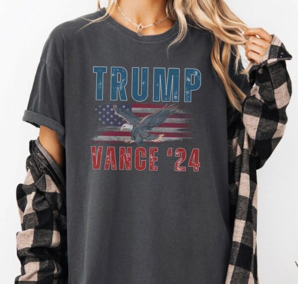 Trump Vance Shirt, Trump Vance 2024 Shirt, Trump 2024 Shirt, American Flag Shirt, Trump Vance Flag Shirt, Patriotism Shirt, Republican Tee2