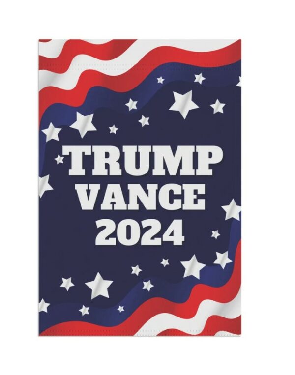 Trump Vance Yard Flag Double-Sided 12x18 Hanging Garden Flag, President Election Republican Outdoor Patriotic Decor, Trump Supporter Gifts2