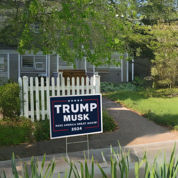 Trump and Elon Musk Make America Great Again Yard Sign US