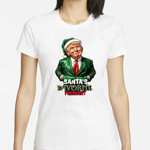 Trump as Santa's Favorite President - Humorous Trump Elf Christmas T-Shirts1