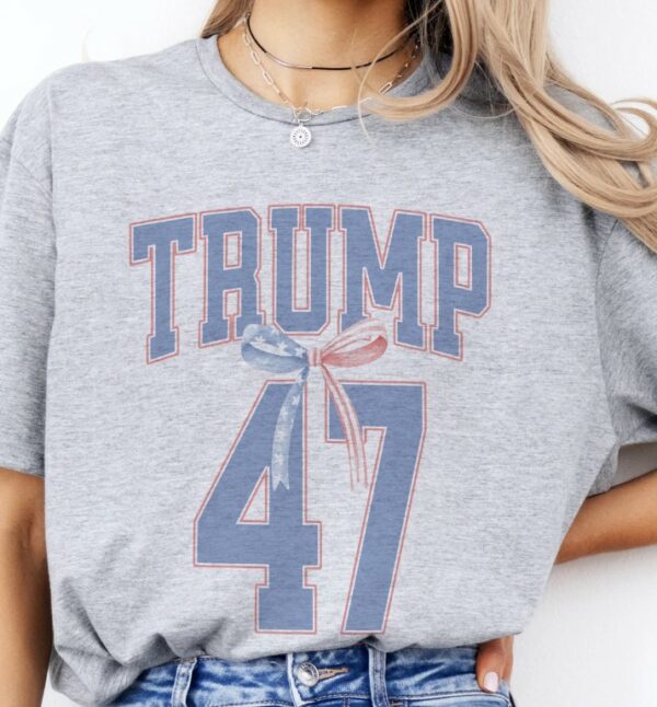 Trump coquette tshirt, trump Maga 47 tshirt multiple color options, cute politic t-shirts, cute trump tshirt.2