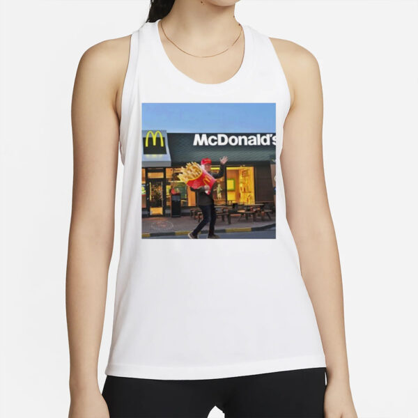 Trump holding McDonald’s french fries shirt2